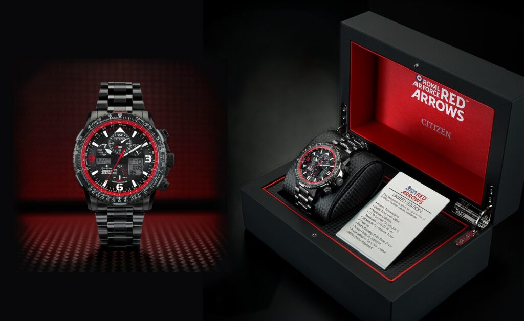 Modern Citizen red arrows limited edition watch in special display case 