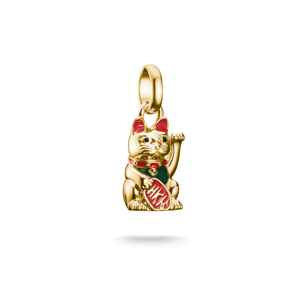 Thomas Sabo Waving Cat Gold Plated Connect Charm