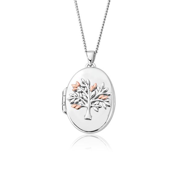 Clogau Silver Tree of Life Oval Locket

