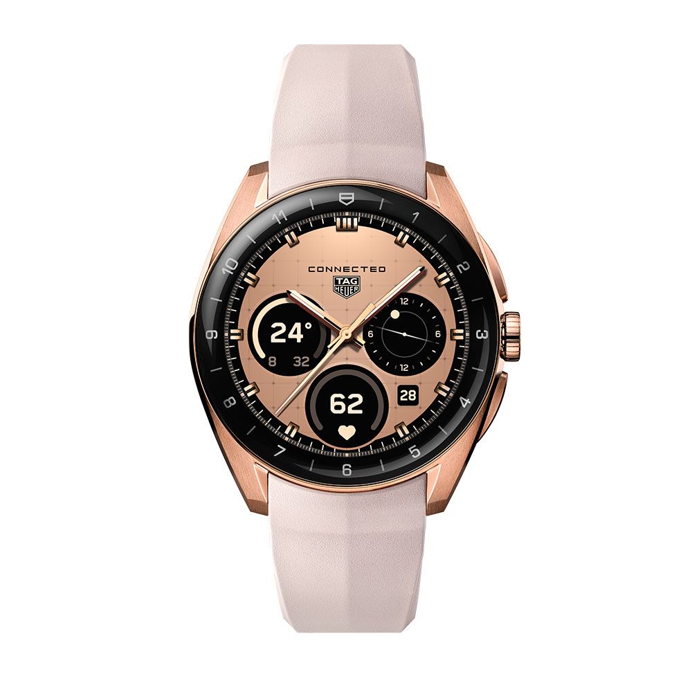 TAG Heuer Connected Calibre E5 40mm Rose Golden Rubber Strap Watch